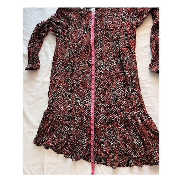 Nicholas Devan gathered snake-print crepe mini dress size 4 - Picture 13 of 16